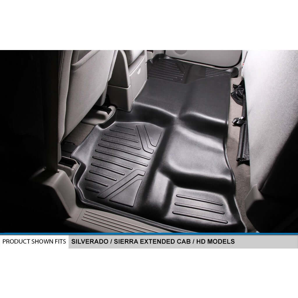 SMARTLINER Custom Fit Floor Liners For 2007-2013 Chevrolet Silverado/Sierra 1500/2500/3500 Extended Cab