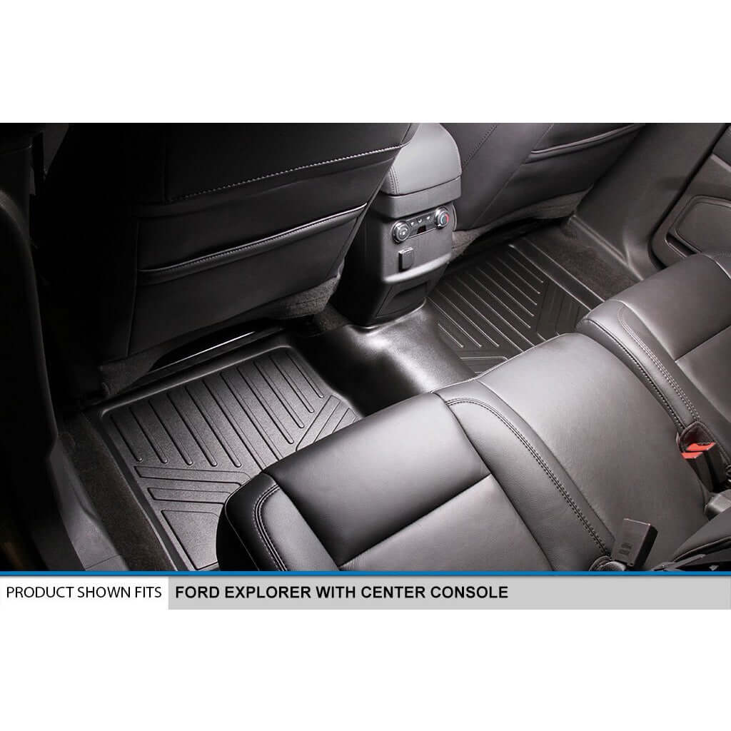 SMARTLINER Custom Fit Floor Liners For 2017-2019 Ford Explorer (with 2nd Row Center Console)