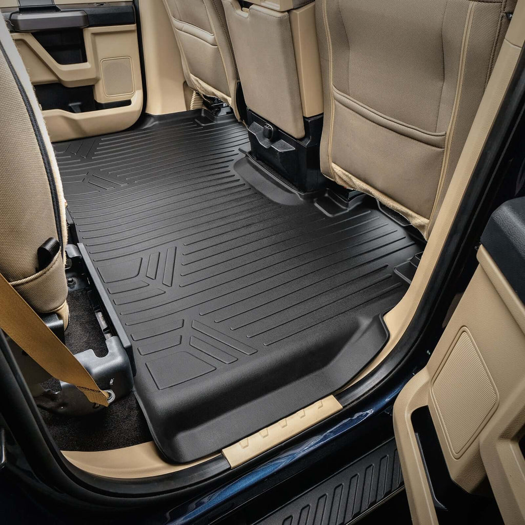 SMARTLINER Custom Fit Floor Liners For 2017-2025 Ford F-250/F-350 Super Duty Crew Cab with 1st Row Bench Seat and No UnderSeat Storage