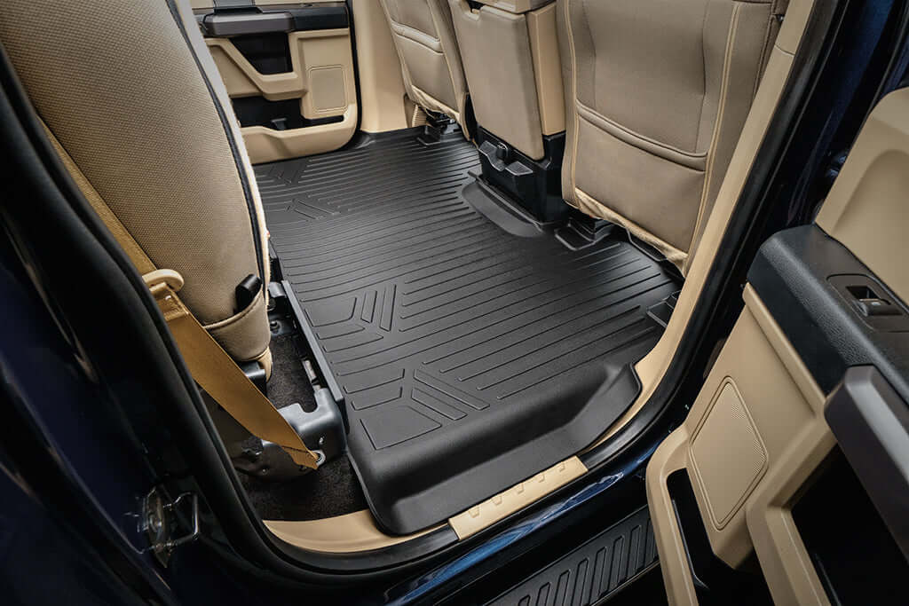 SmartCoverage™ Custom Fit Floor Liners For 2015-2025 Ford F-150 SuperCrew Cab with 1st Row Bench Seat (No OTH and no 2nd Row Underseat Storage)