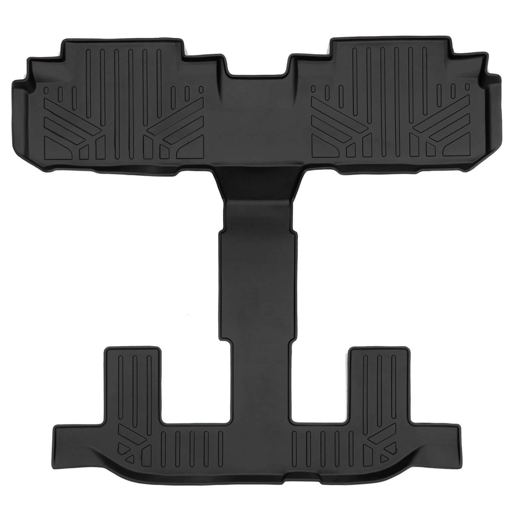Smart Trim™ Custom Fit Floor Liners For 2019-2025 Subaru Ascent with 2nd Row Bench Seat and With Subwoofer in the Cargo Area