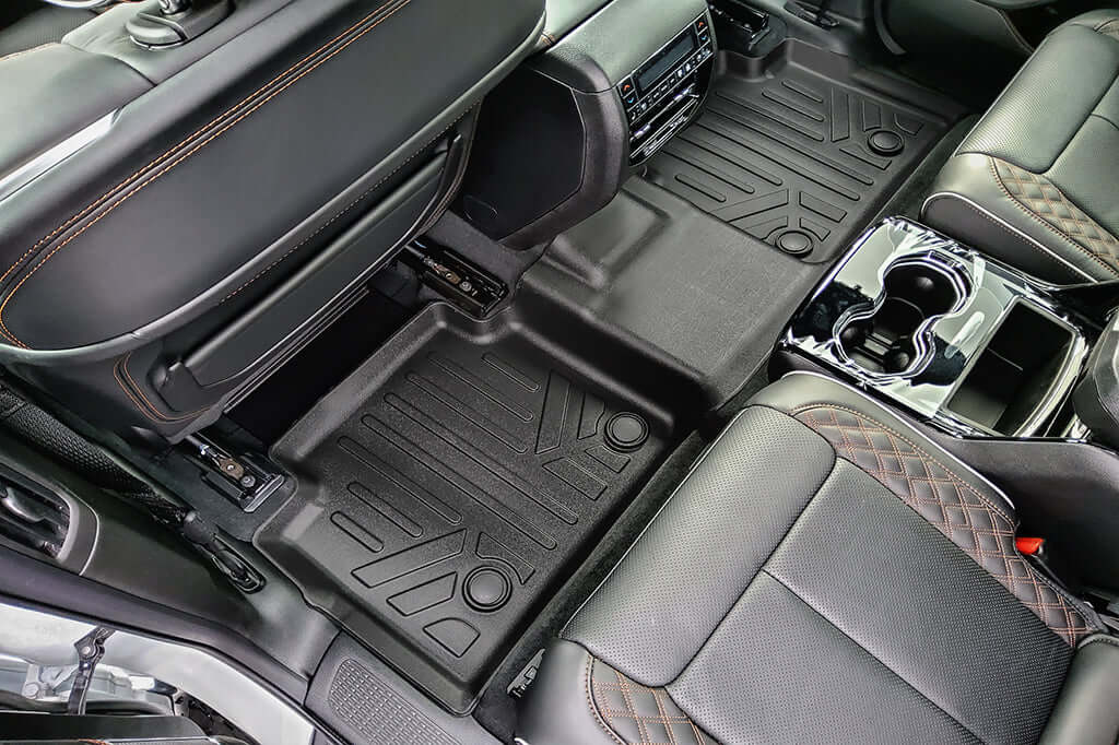 SMARTLINER Custom Fit Floor Liners For 2021-2025 Jeep Grand Cherokee L w/ 2nd Row Bucket Seats and center console (No subwoofer)