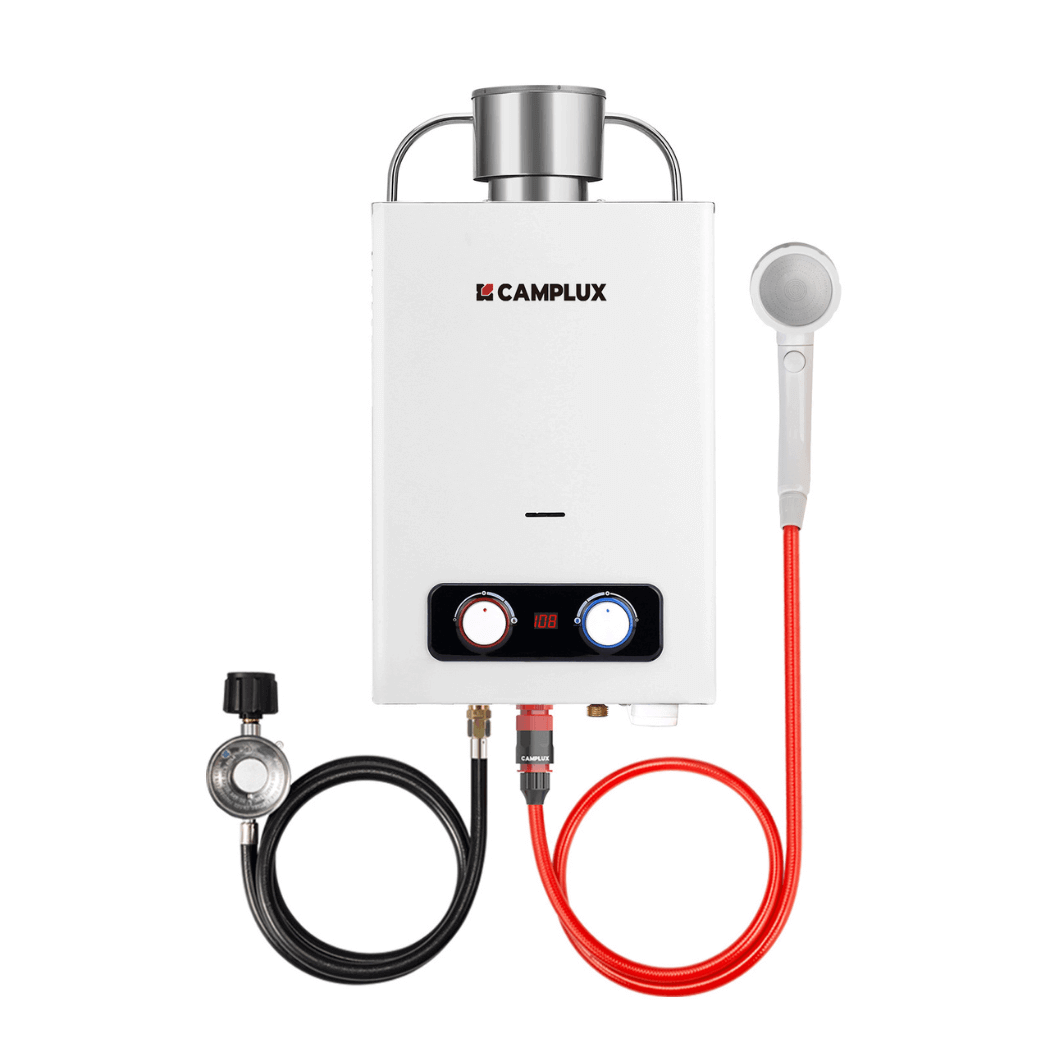 Camplux BD158C Tankless Propane Water Heater With Rain Cap