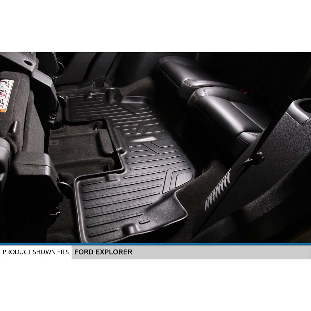 SMARTLINER Custom Fit Floor Liners For 2017-2019 Ford Explorer (with 2nd Row Center Console)