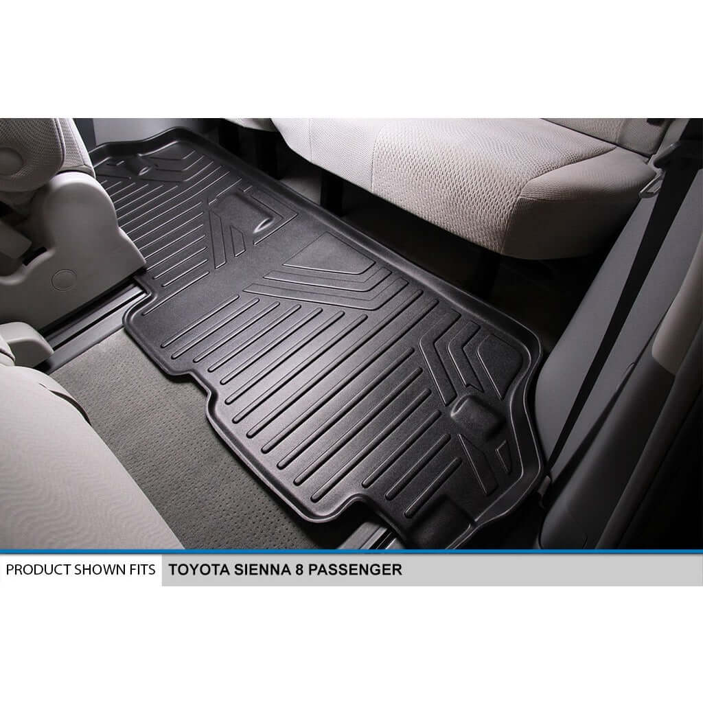SMARTLINER Custom Fit Floor Liners For 2011-2012 Toyota Sienna (8 Passenger Model)