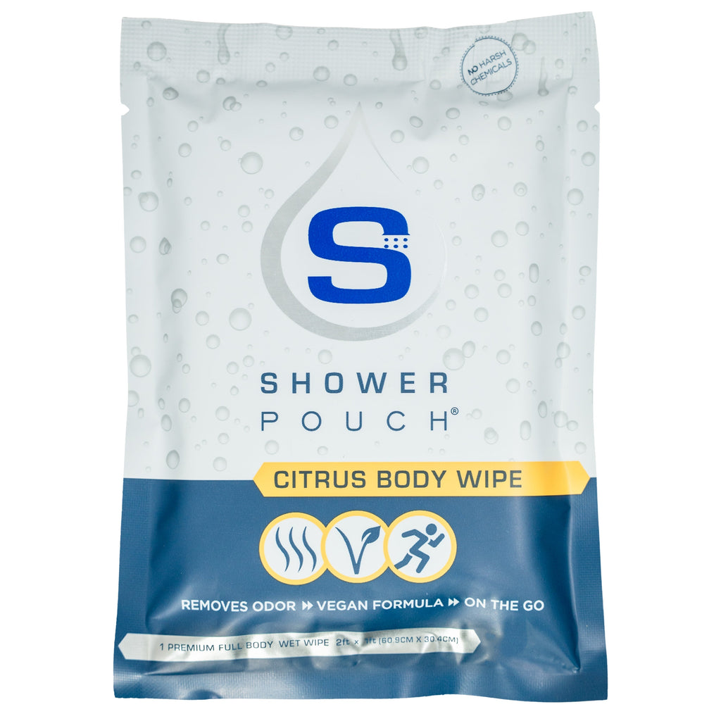 5-pack Shower Pouch XL (2' x 1') Body Wipes