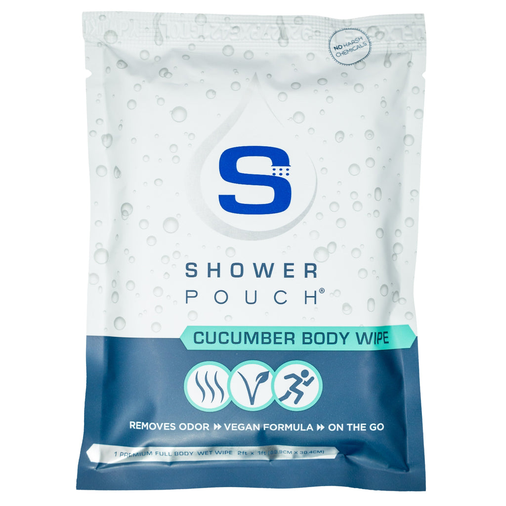 20-pack Shower Pouch XL (2' x 1') Body Wipes