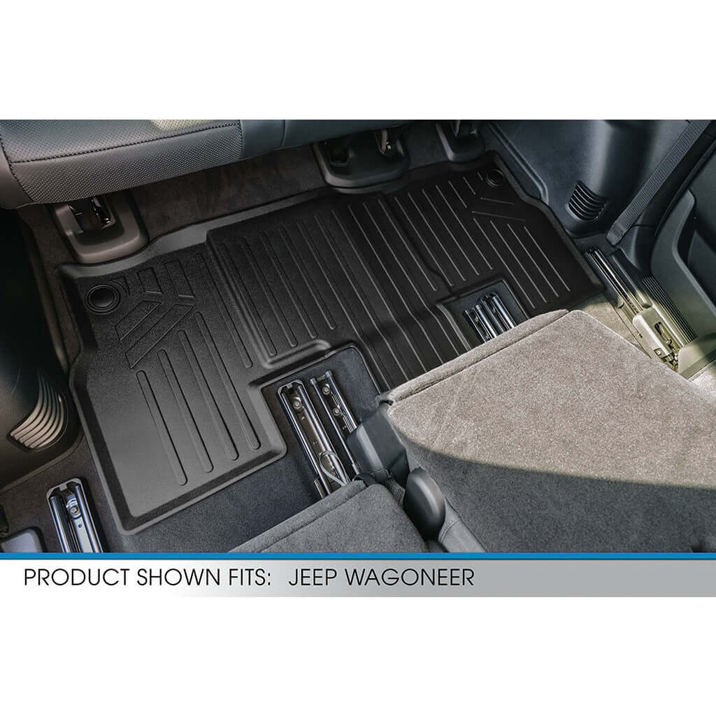 SMARTLINER Custom Fit Floor Liners For 2022-2025 Jeep Wagoneer (8 Passenger Model)