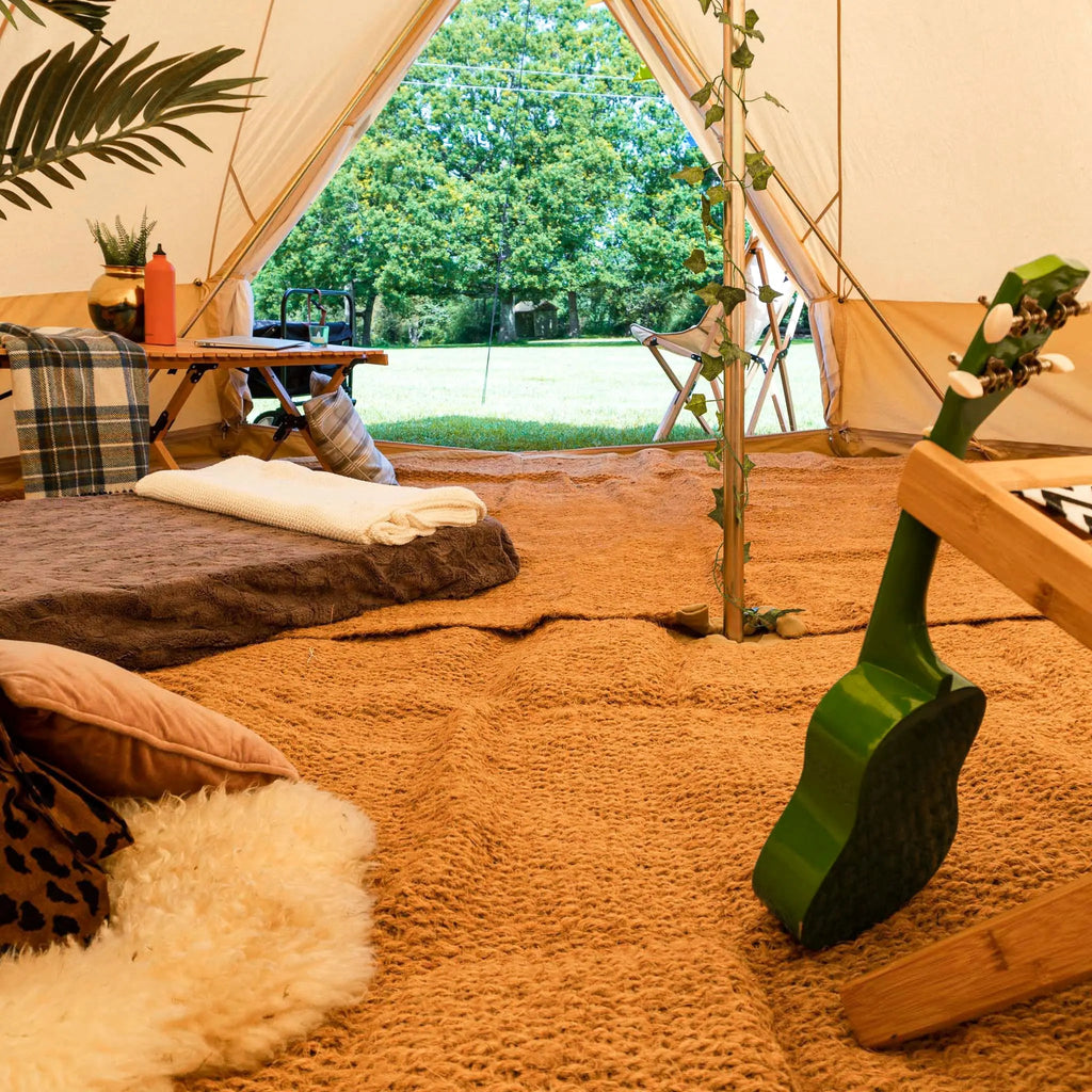 Boutique Camping Bell Tent Half Moon Coir Matting