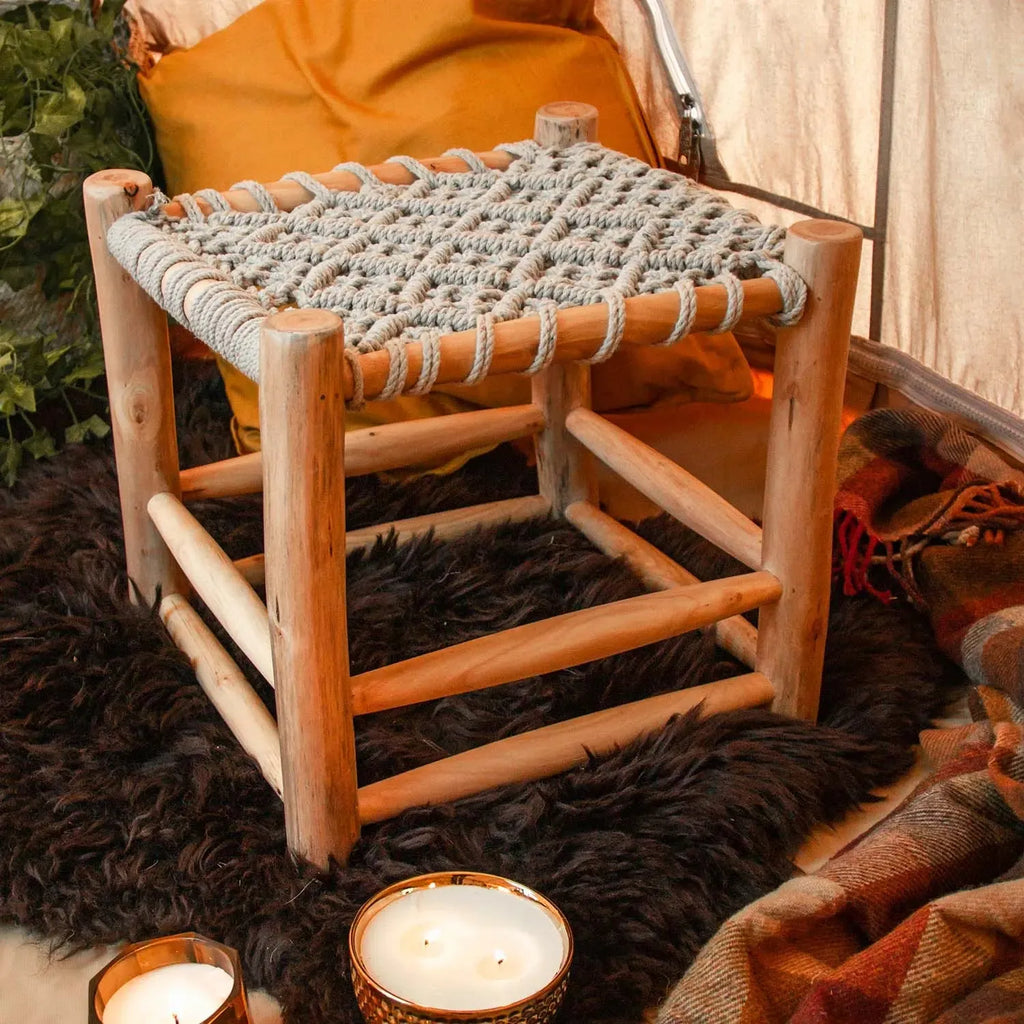 Boutique Camping Macrame Camping Stool