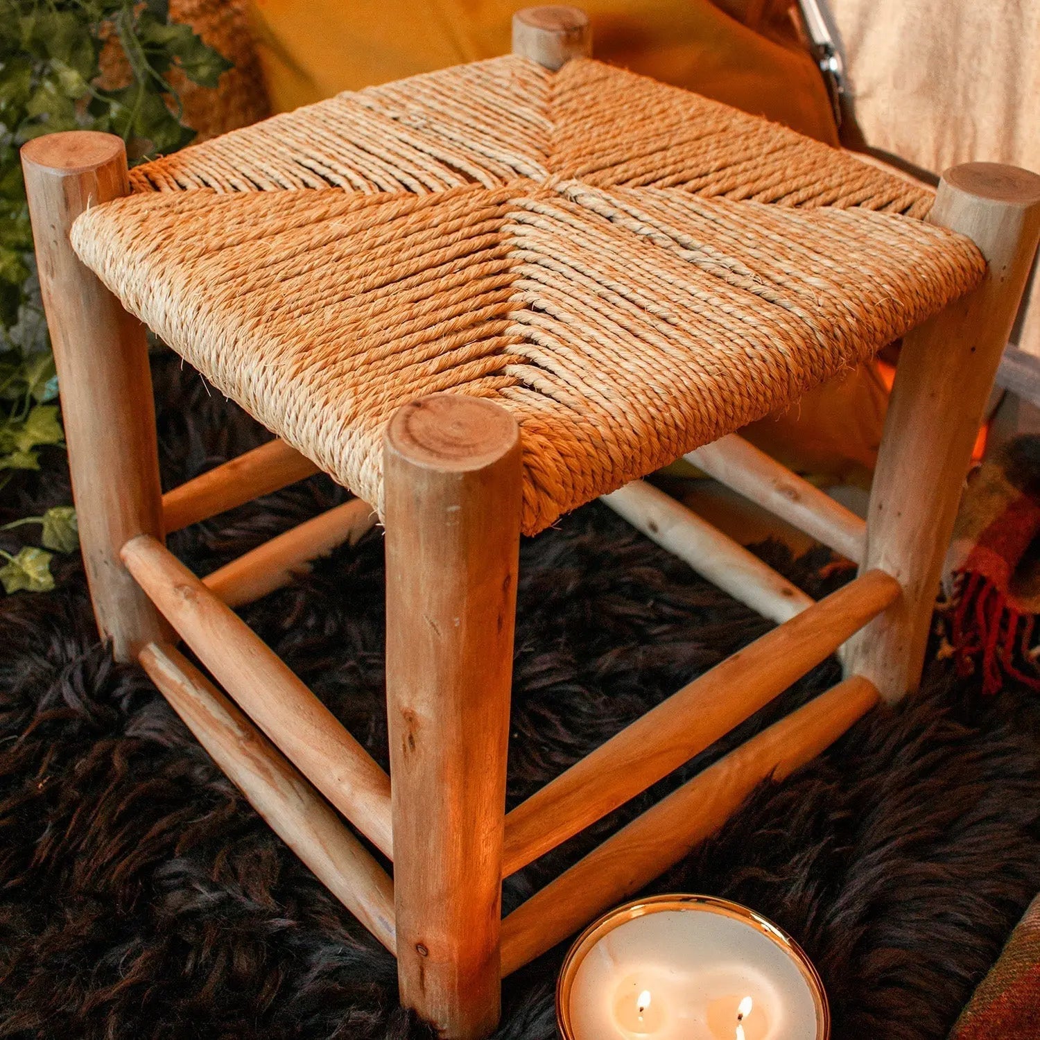 Boutique Camping Wooden Camping Stool
