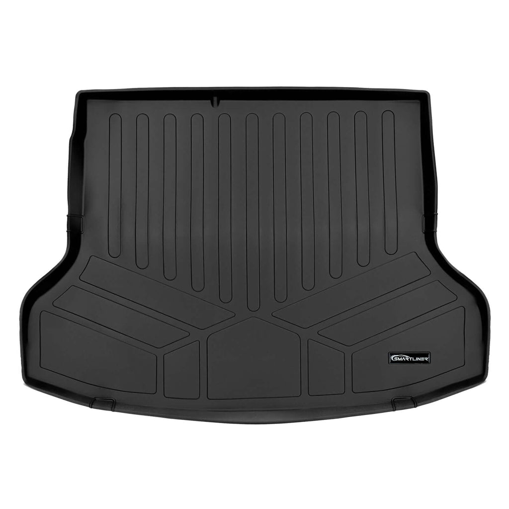 SMARTLINER Custom Fit Floor Liners For 2019-2022 Hyundai Ioniq Hybrid Blue Trim no Subwoofer in Cargo Area (Does Not Fit Electric Models)