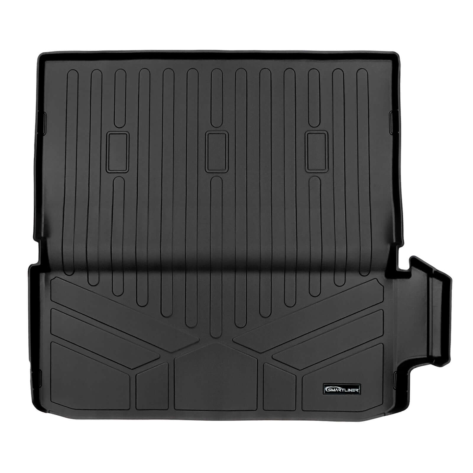 Smart Trim™ Custom Fit Floor Liners For 2019-2025 Subaru Ascent with 2nd Row Bucket Seats and With Subwoofer in the Cargo Area