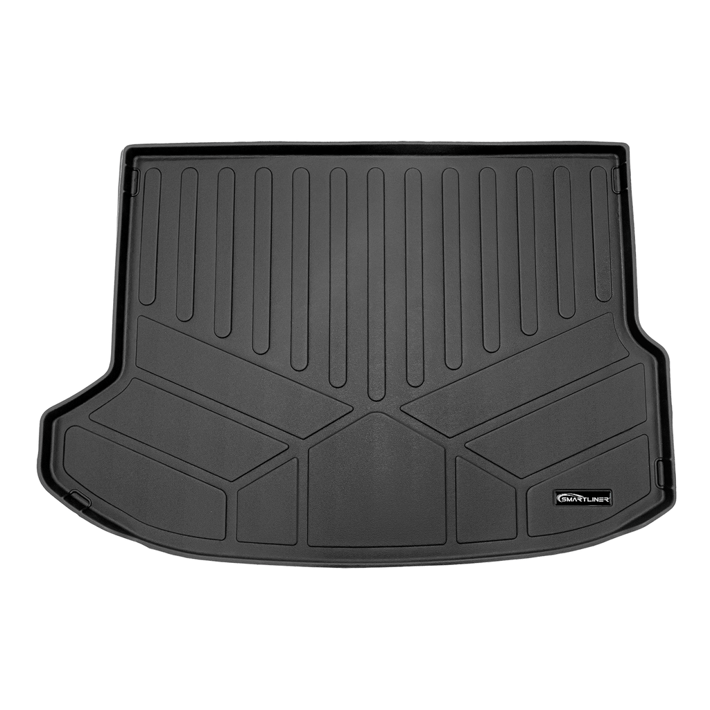 SMARTLINER All Weather Protection Custom Fit Black Cargo Liner Compatible With 2024 - 2025 Kia Seltos with Cargo Area in Upper Position with Subwoofer