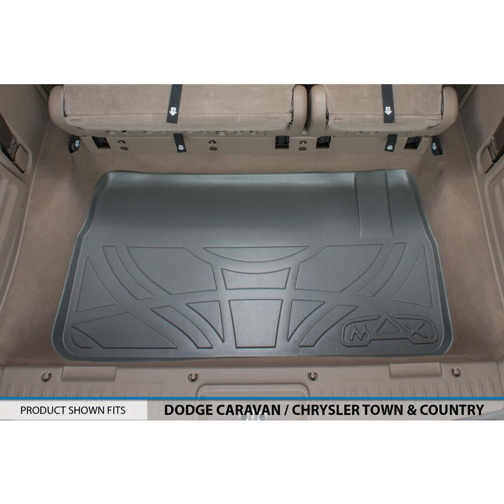 Smart Trim™ Custom Fit Floor Liners For 2013-2020 Dodge Grand Caravan with 2nd Row Bucket Seats and 1st Row Super Console