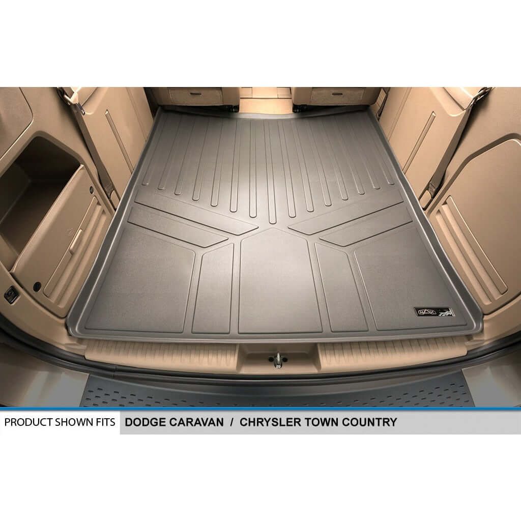 Smart Trim™ Custom Fit Floor Liners For 2013-2020 Dodge Grand Caravan with 2nd Row Bucket Seats and 1st Row Super Console