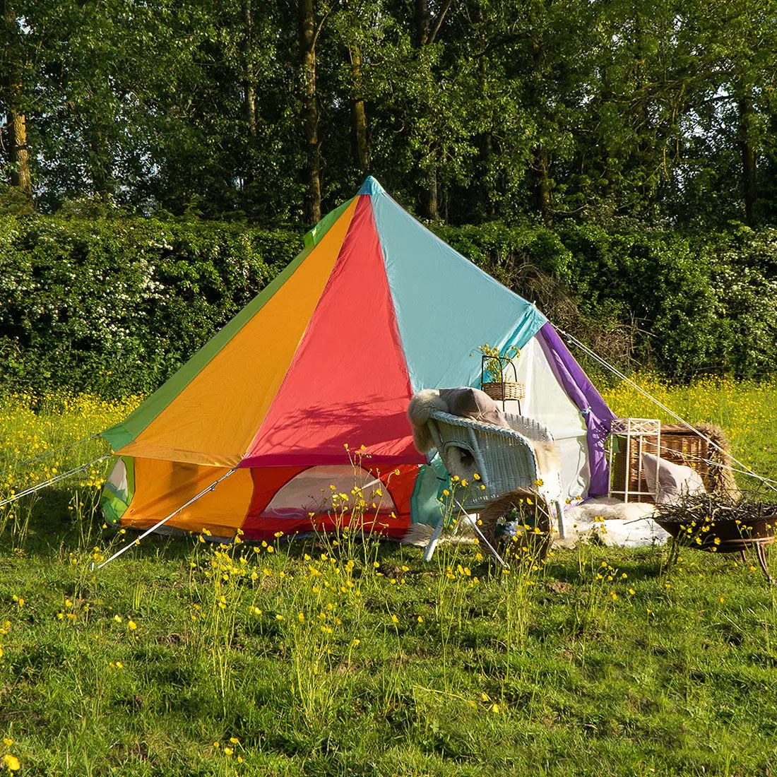 Multicolour Rainbow Classic Bell Tent