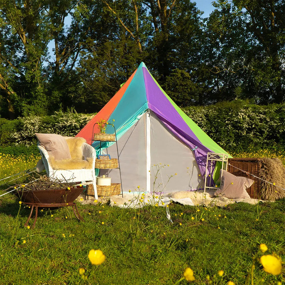 Multicolour Rainbow Classic Bell Tent