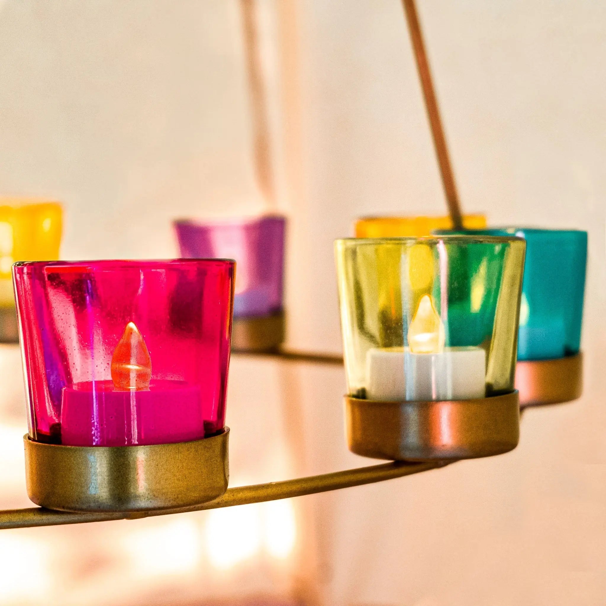 Boutique Camping Bell Tent Tea Light Chandelier