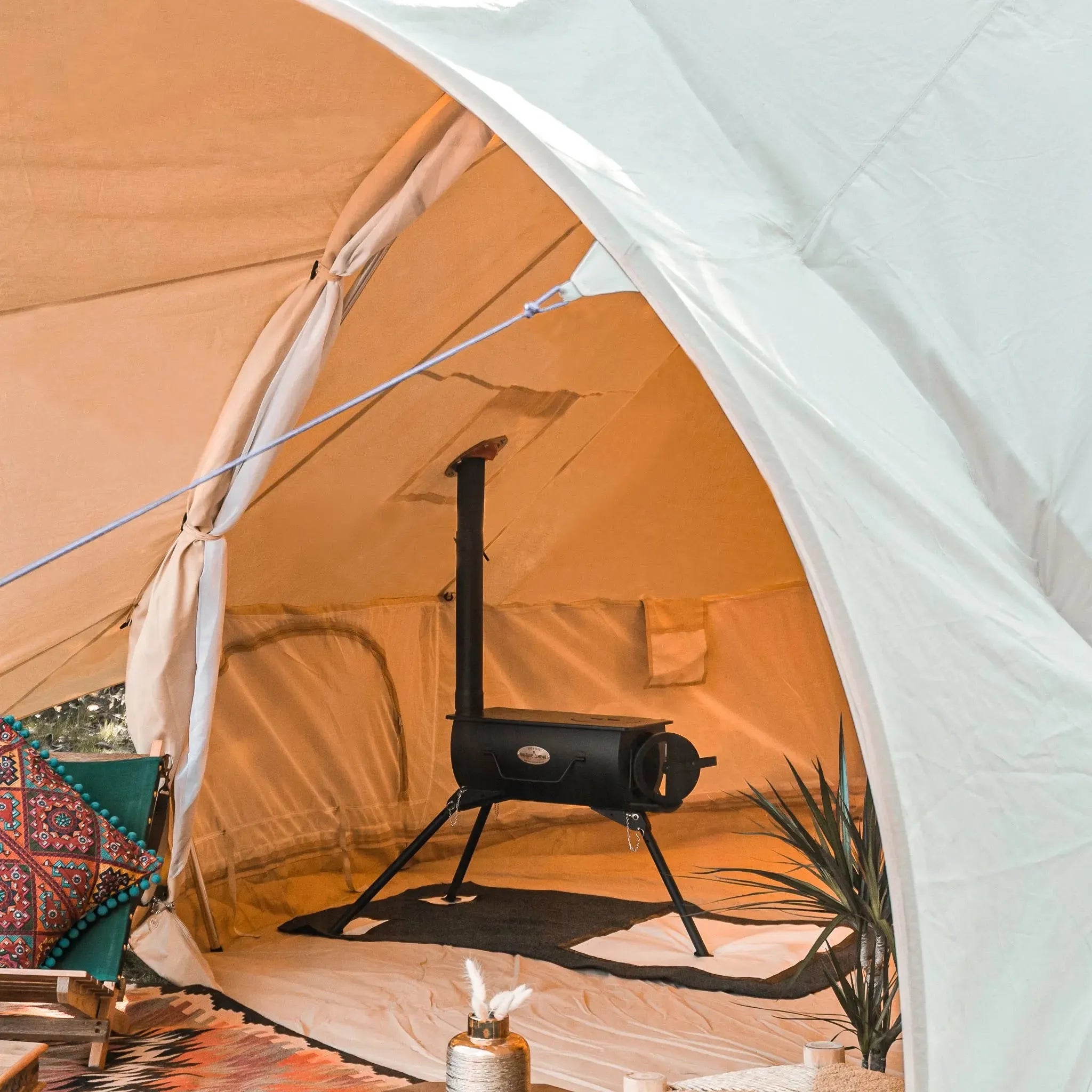 Portable Wood burning Stove with Glass Door
