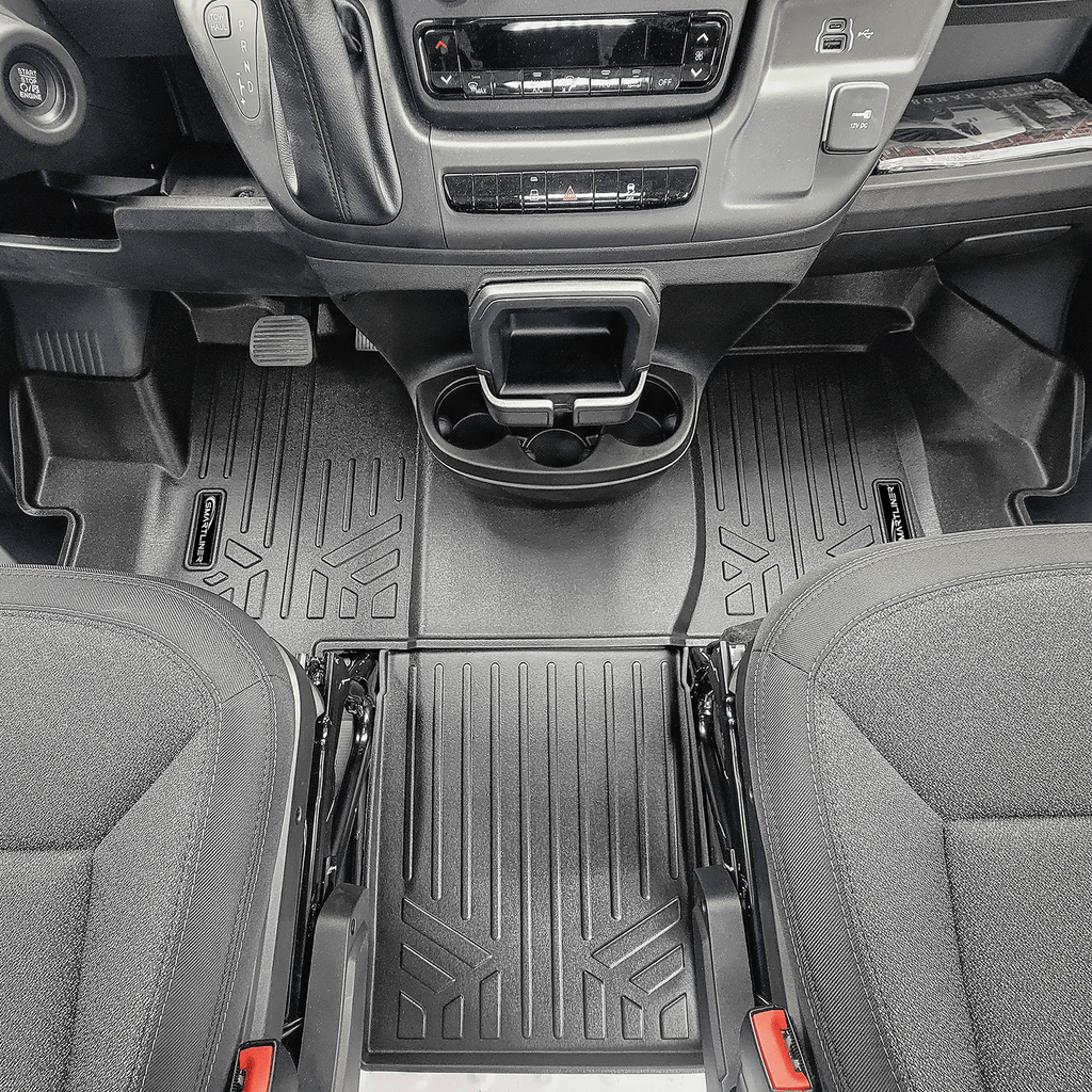 SMARTLINER Custom Fit Floor Mat Liner Set Compatible With 2018-2025 RAM Promaster