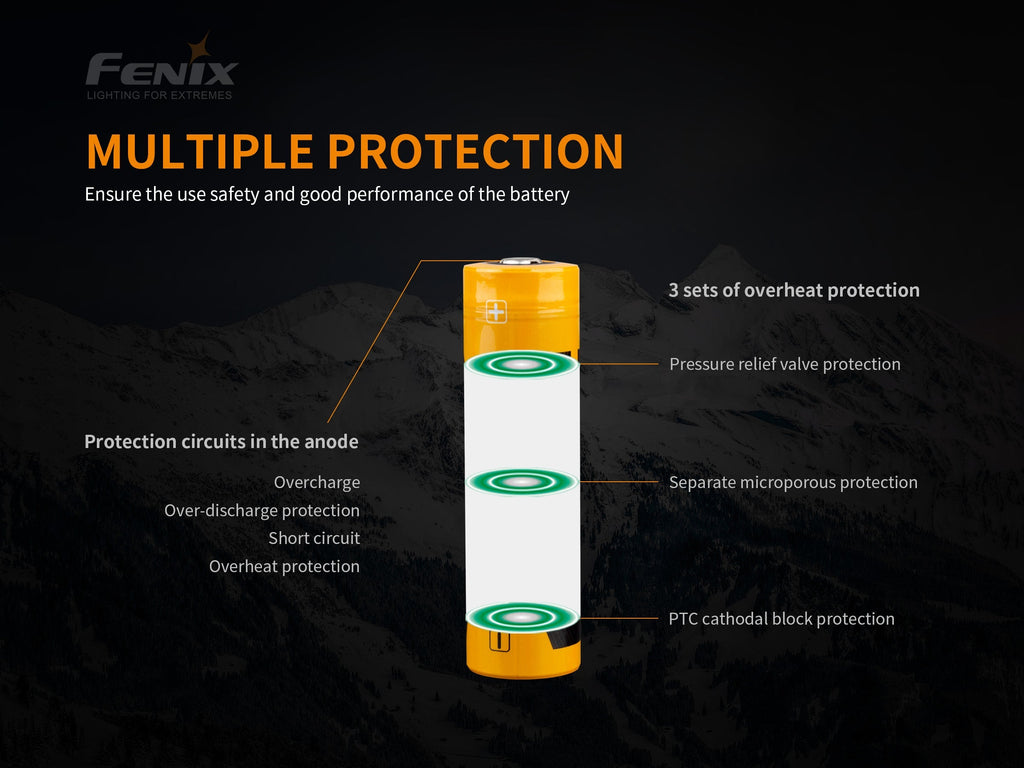 Fenix ARB-L21-5000 V2 Rechargeable 21700 Rechargeable Battery