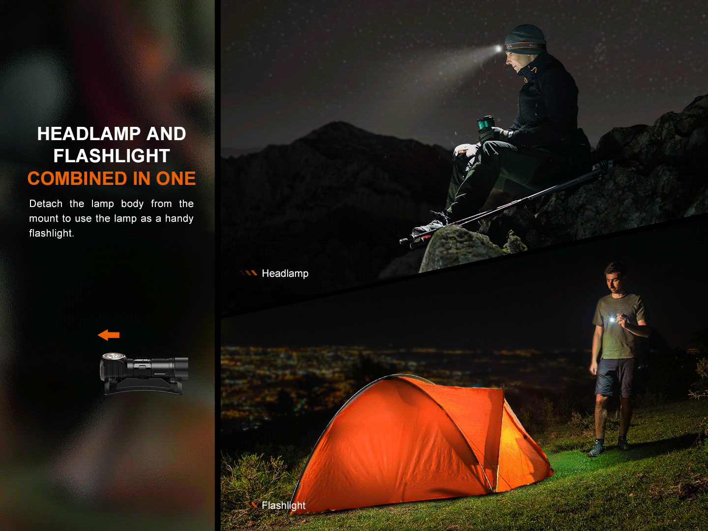 Fenix HM23 V2.0 Lightweight Detachable AA Headlamp