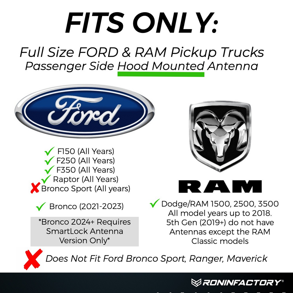 FORD TUFFLOCK® FLEXIBLE ANTENNA (12 INCH)