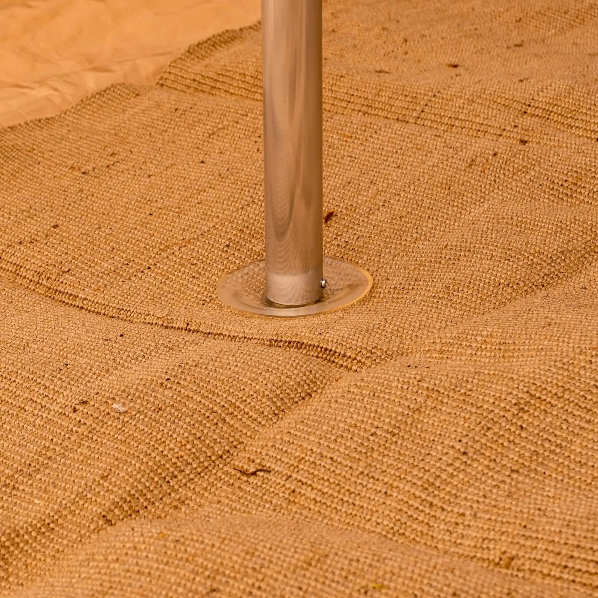 Boutique Camping Bell Tent Half Moon Jute Matting