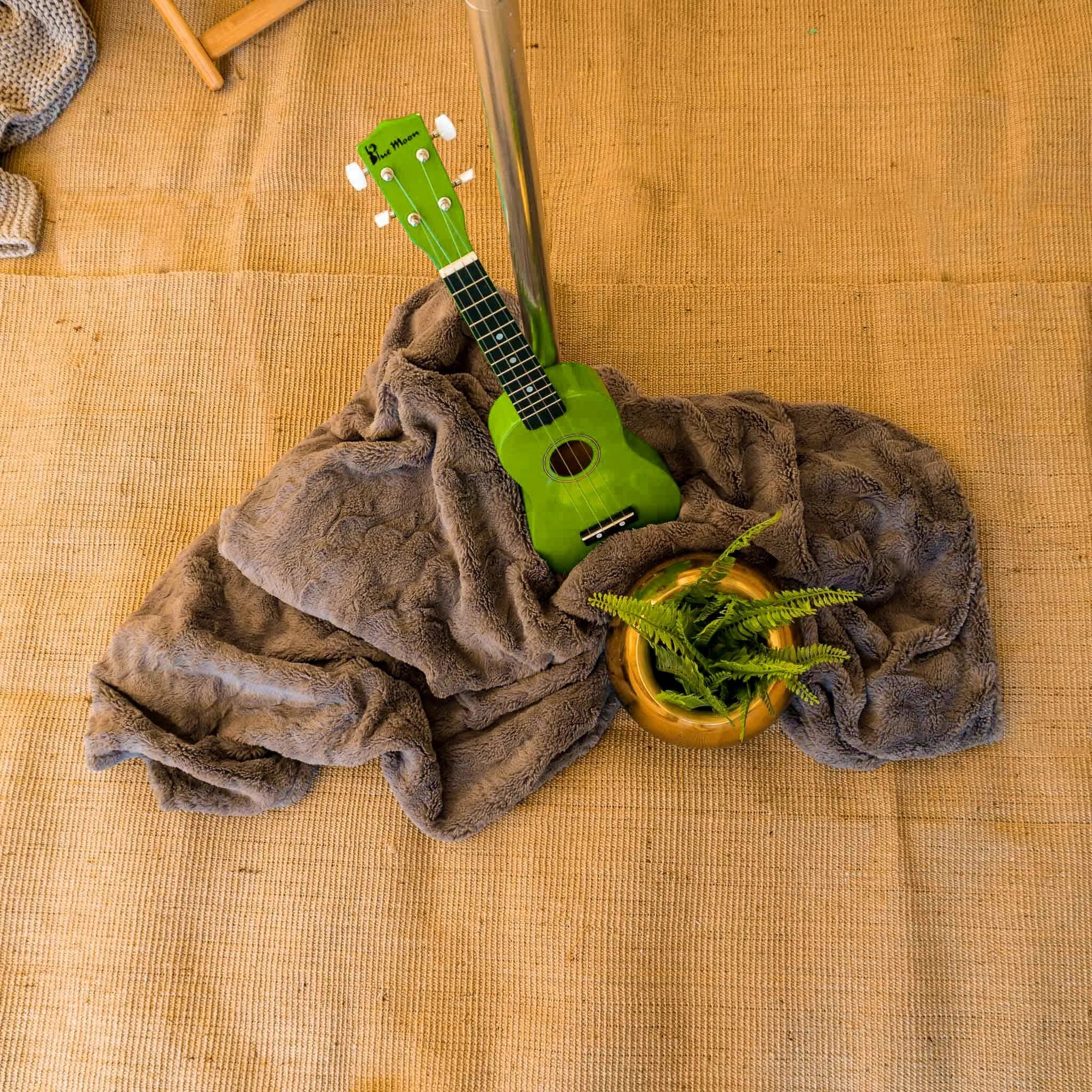 Boutique Camping Bell Tent Half Moon Jute Matting