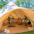 Boutique Camping Bell Tent Half Moon Jute Matting