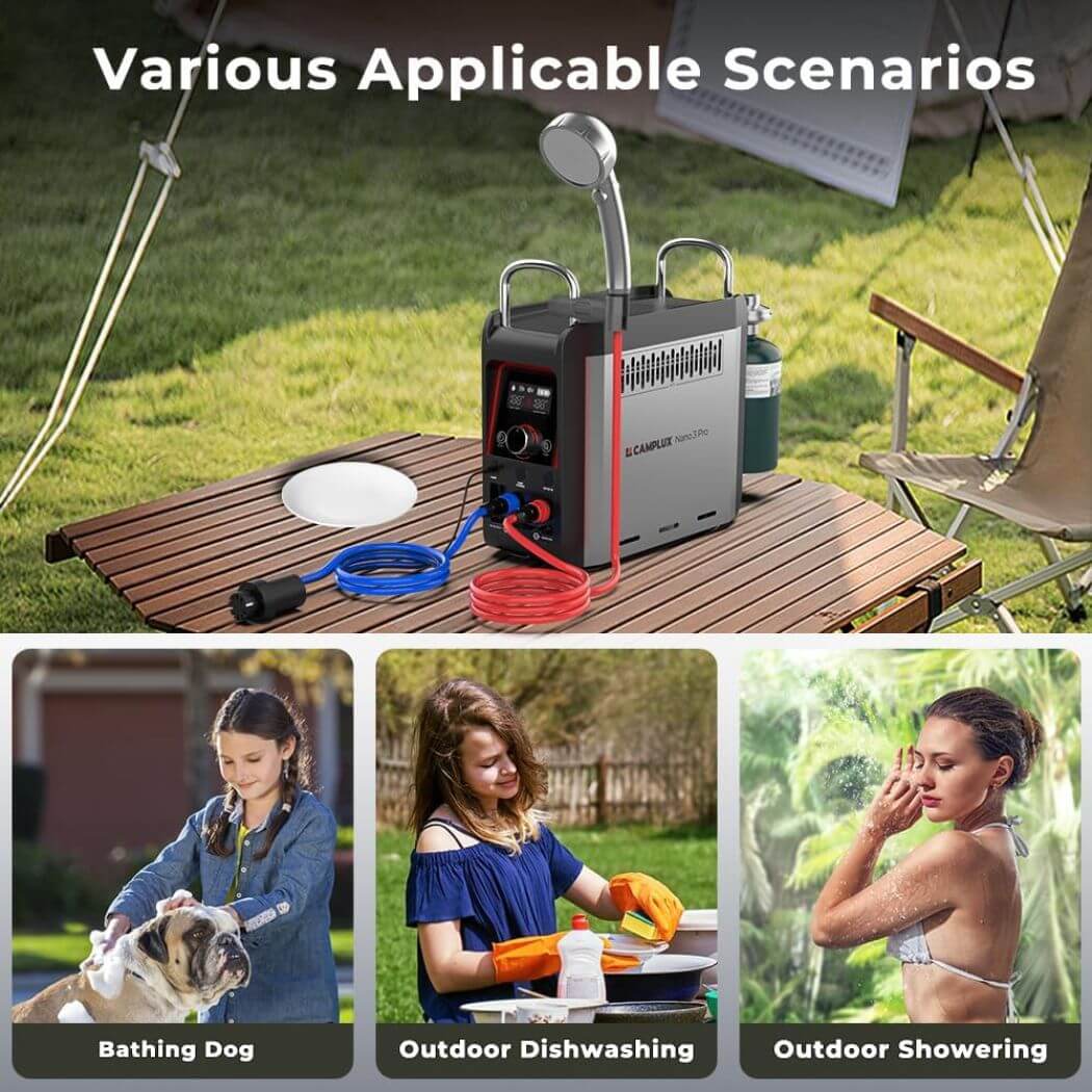 Camplux Nano 3 Pro Portable Propane Hot Water System