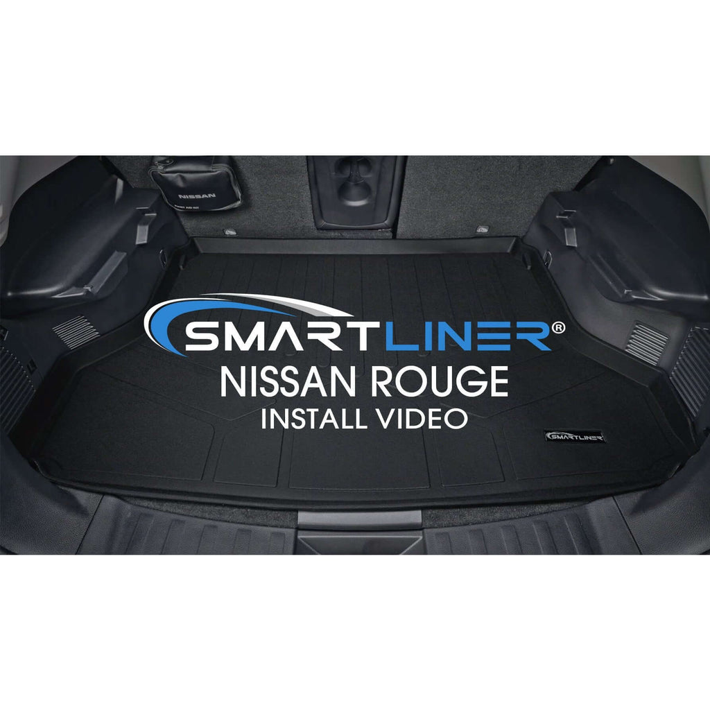 SMARTLINER Custom Fit Floor Liners For 2017-2024 Nissan Rogue Sport - Factory Cargo Tray in Lowest Position