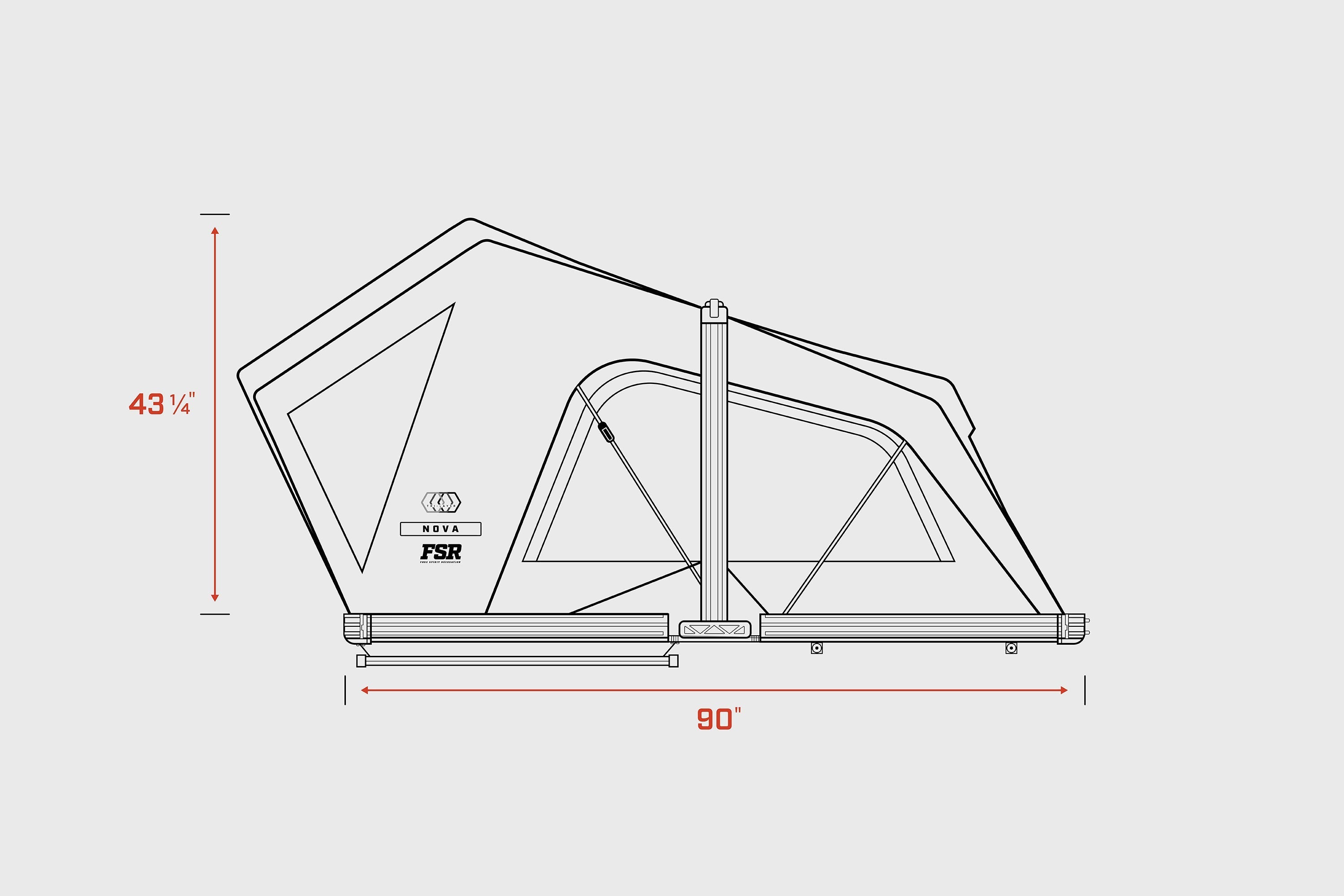 Nova King - Hybrid Foldout Rooftop Tent