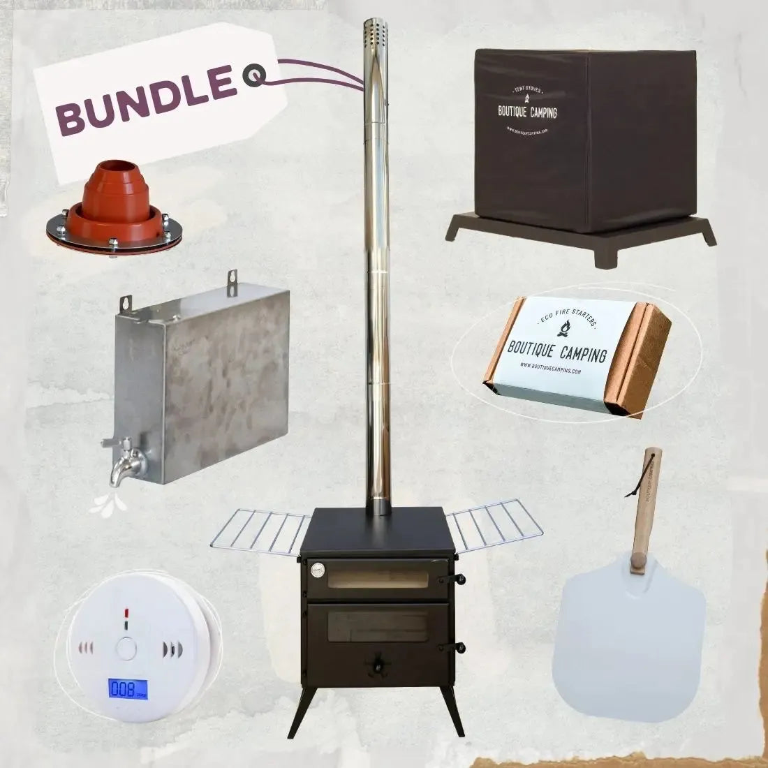 Original Pizza Oven Wood Burning Stove - Bundle Kit
