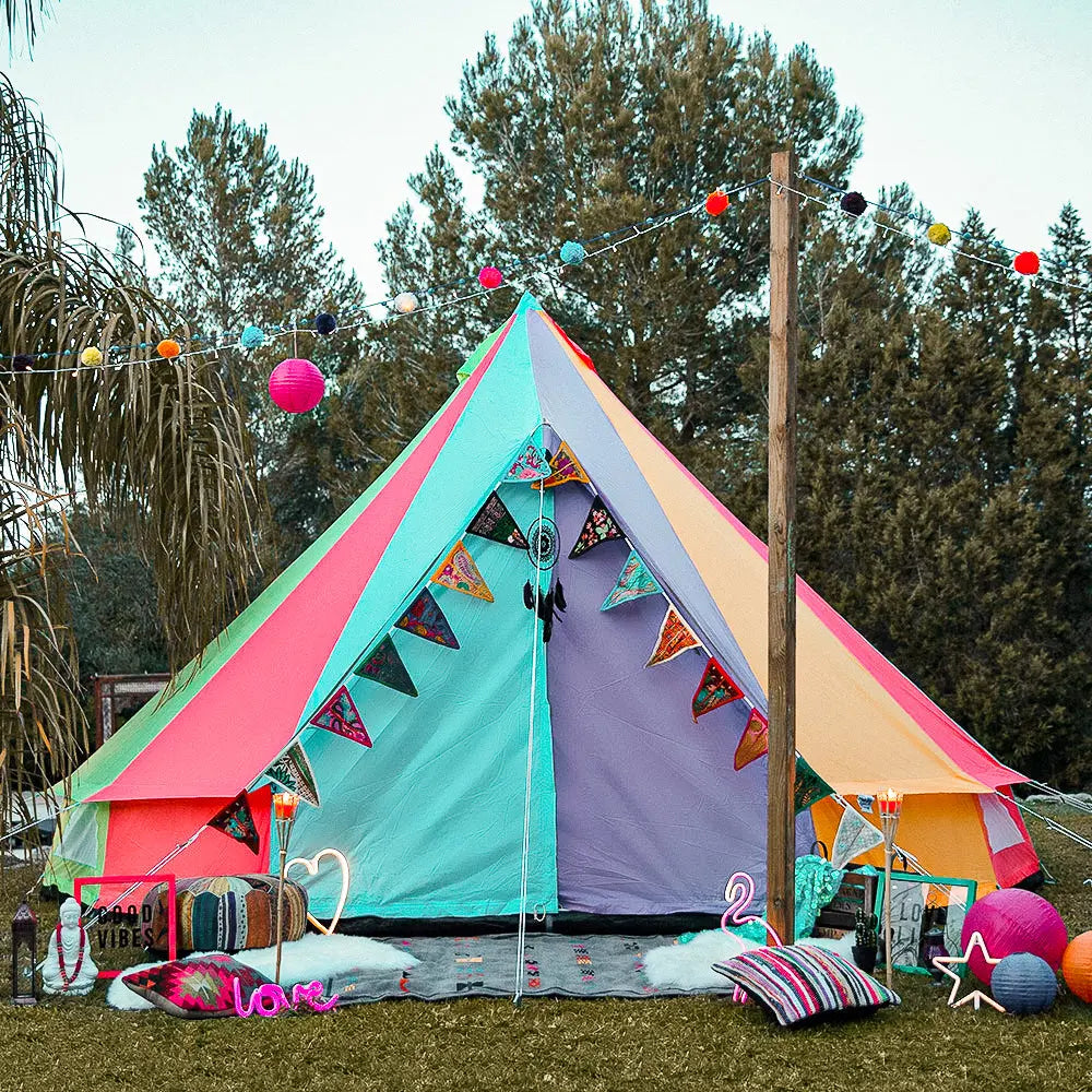 Multicolour Rainbow Classic Bell Tent