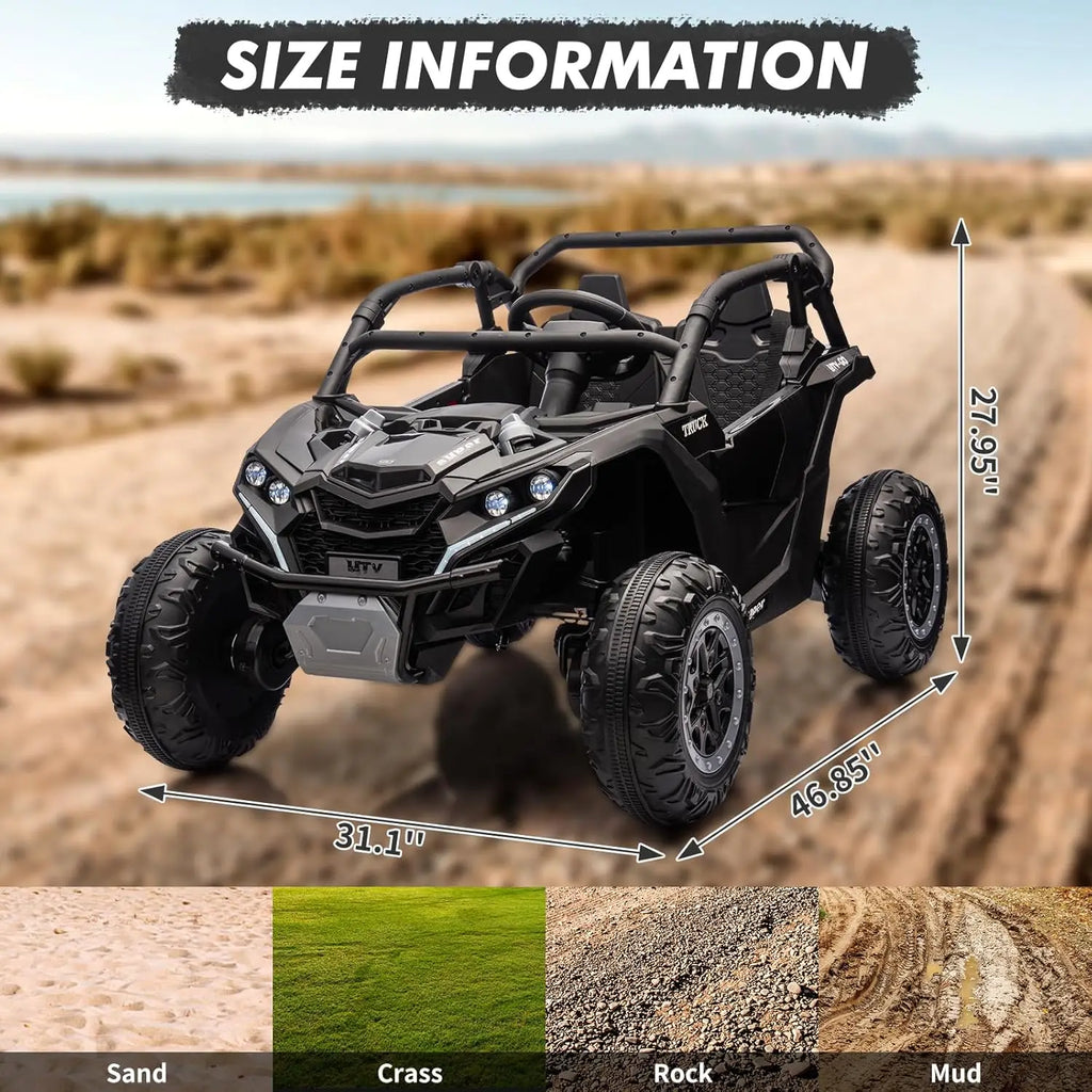 24V 4WD Ride On Car For Kids With Remote Control 2 Seater