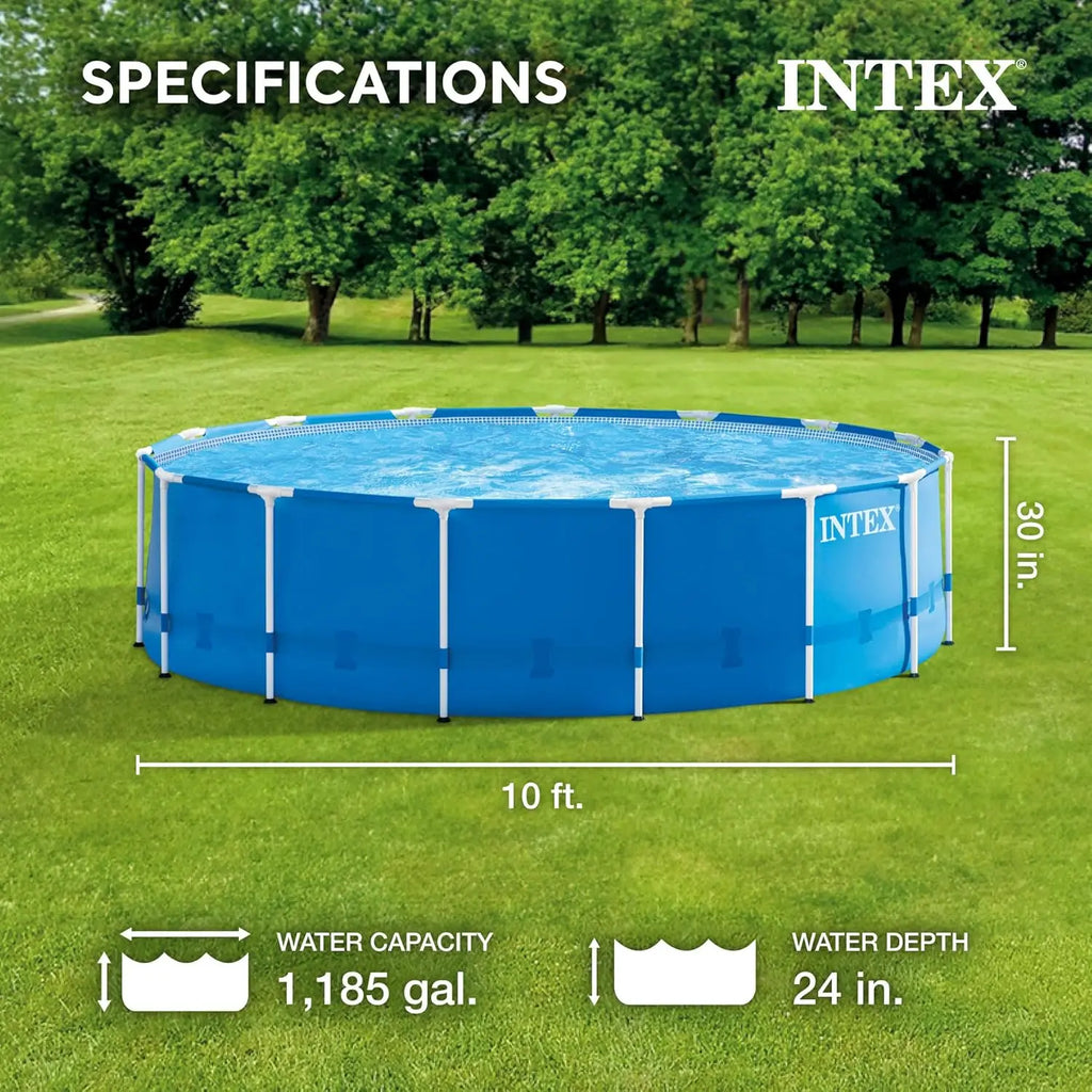 Round Above Ground Pool Set With Filter Pump And Cover