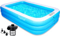 Inflatable Family Pool With Pump For Kids And Adults