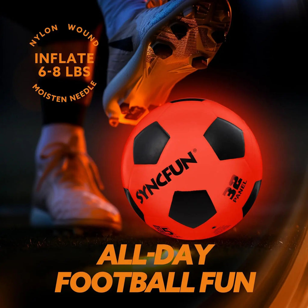 Joyfy Glow Soccer Ball Light Up Night Play Gift Toy