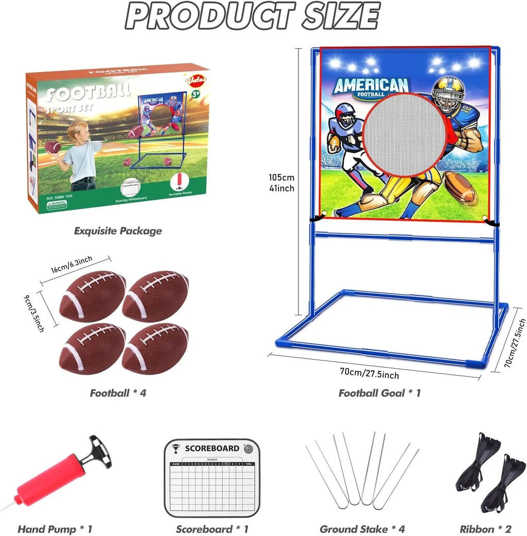 VATOS Indoor Outdoor Football Toss Target Game for Kids