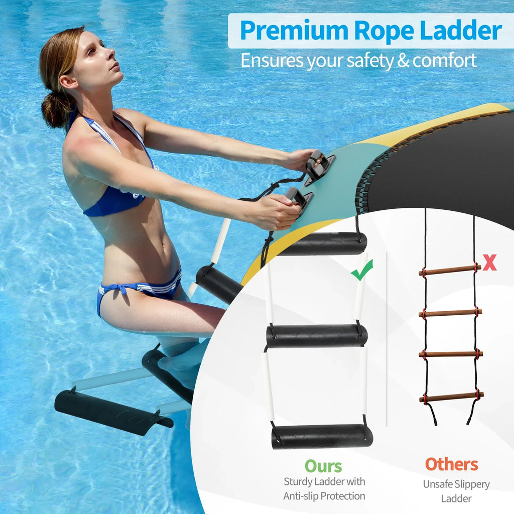 MULTIGOT Inflatable Water Bouncer Splash Trampoline