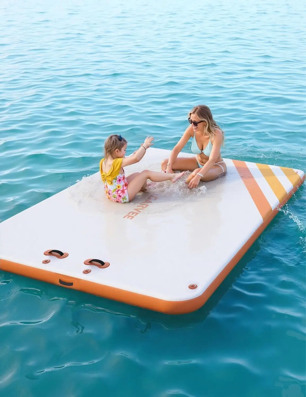 Inflatable Floating Dock for Lakes Swim Platform Island Raft Mat