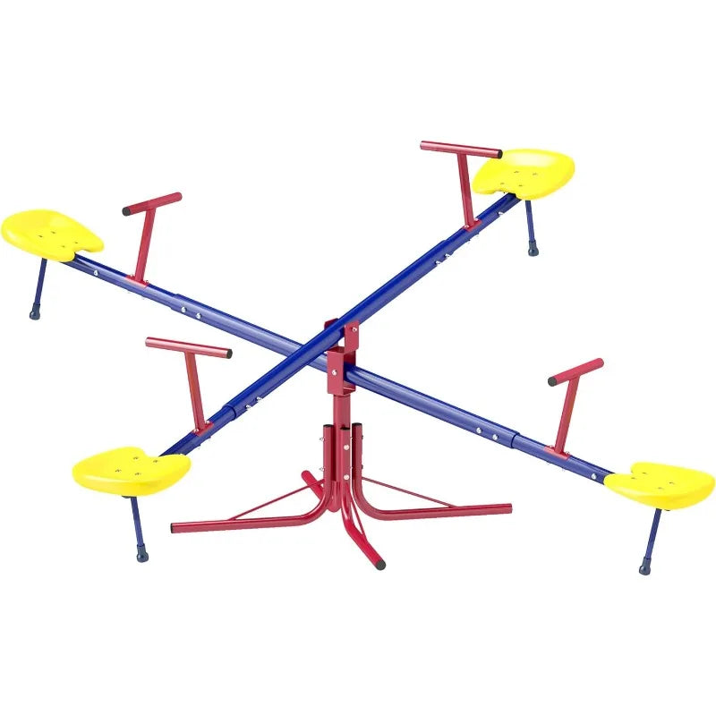 Outsunny 360 Degree Seesaw Spin Teeter Totter For Four Kids