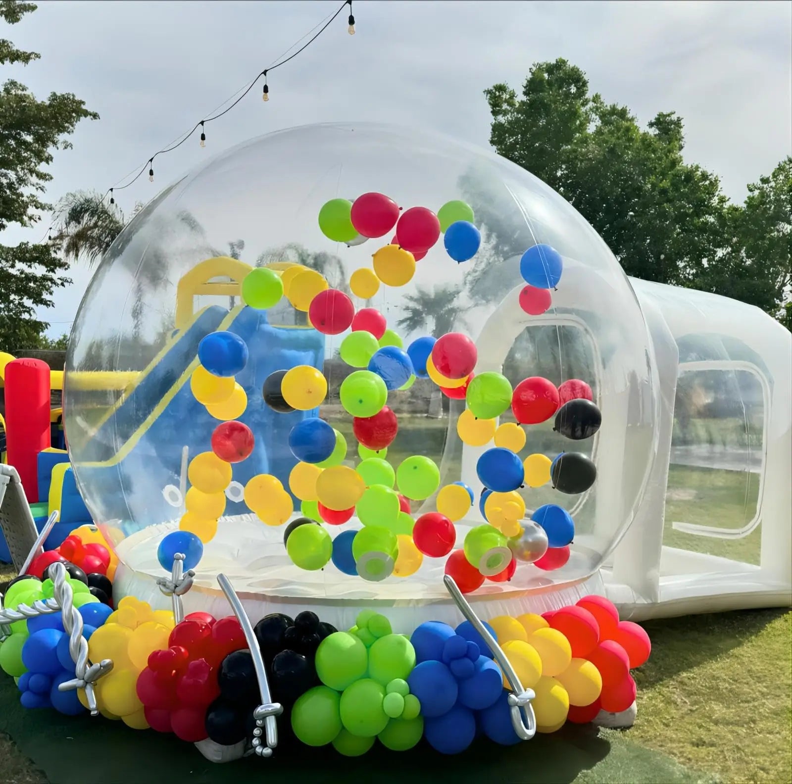 Ejia Balloon Jumping Inflatable Bubble House With Outdoor Trampoline Dome