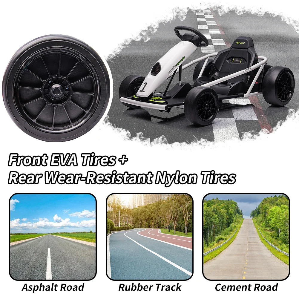 24V Electric Go Kart For Kids 8 To 12 Dual 300W Motors Ride On Toy