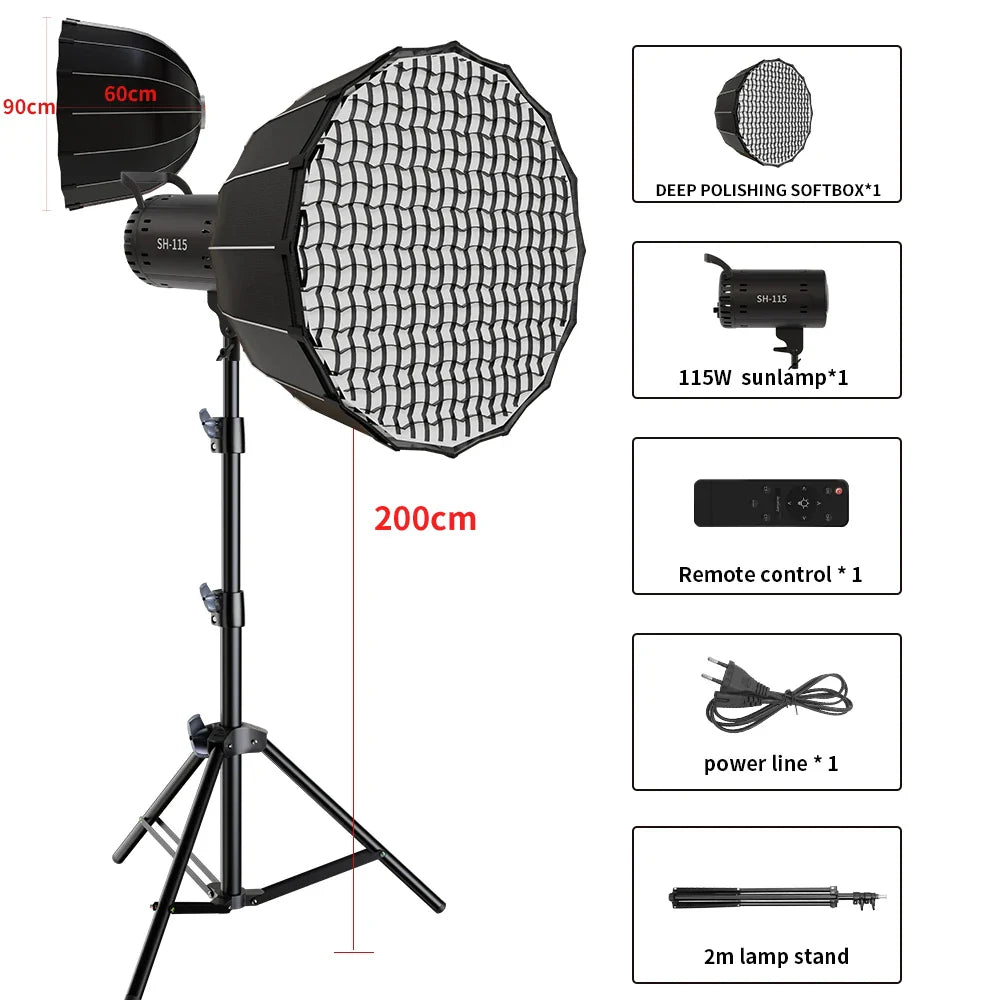 SH Bowens Lighting LED Video Studio Light 220V Daylight 3000K-6000K