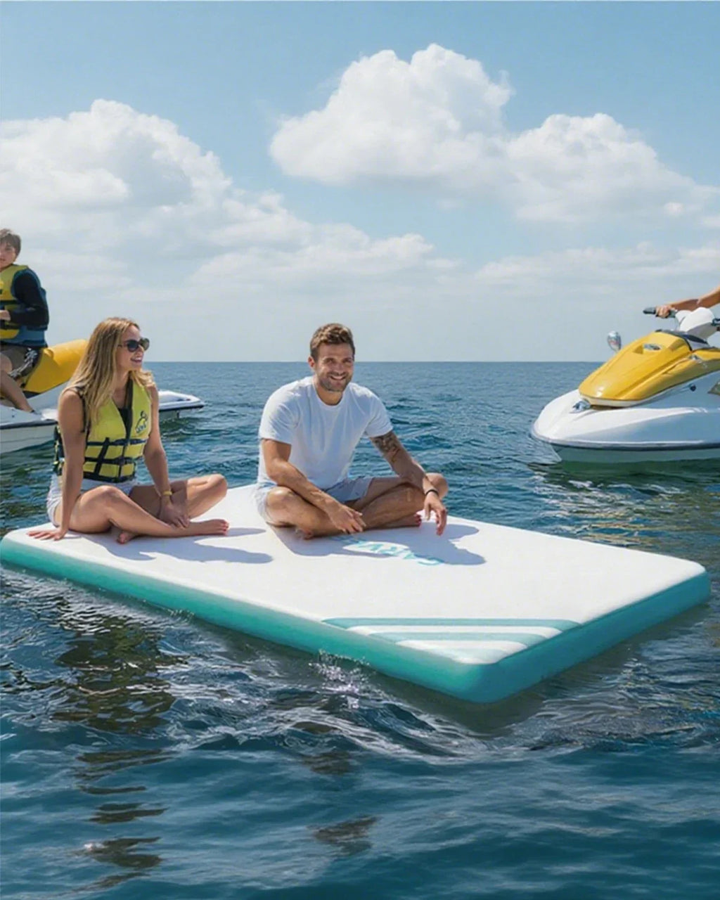 Inflatable Floating Dock for Lakes Swim Platform Island Raft Mat