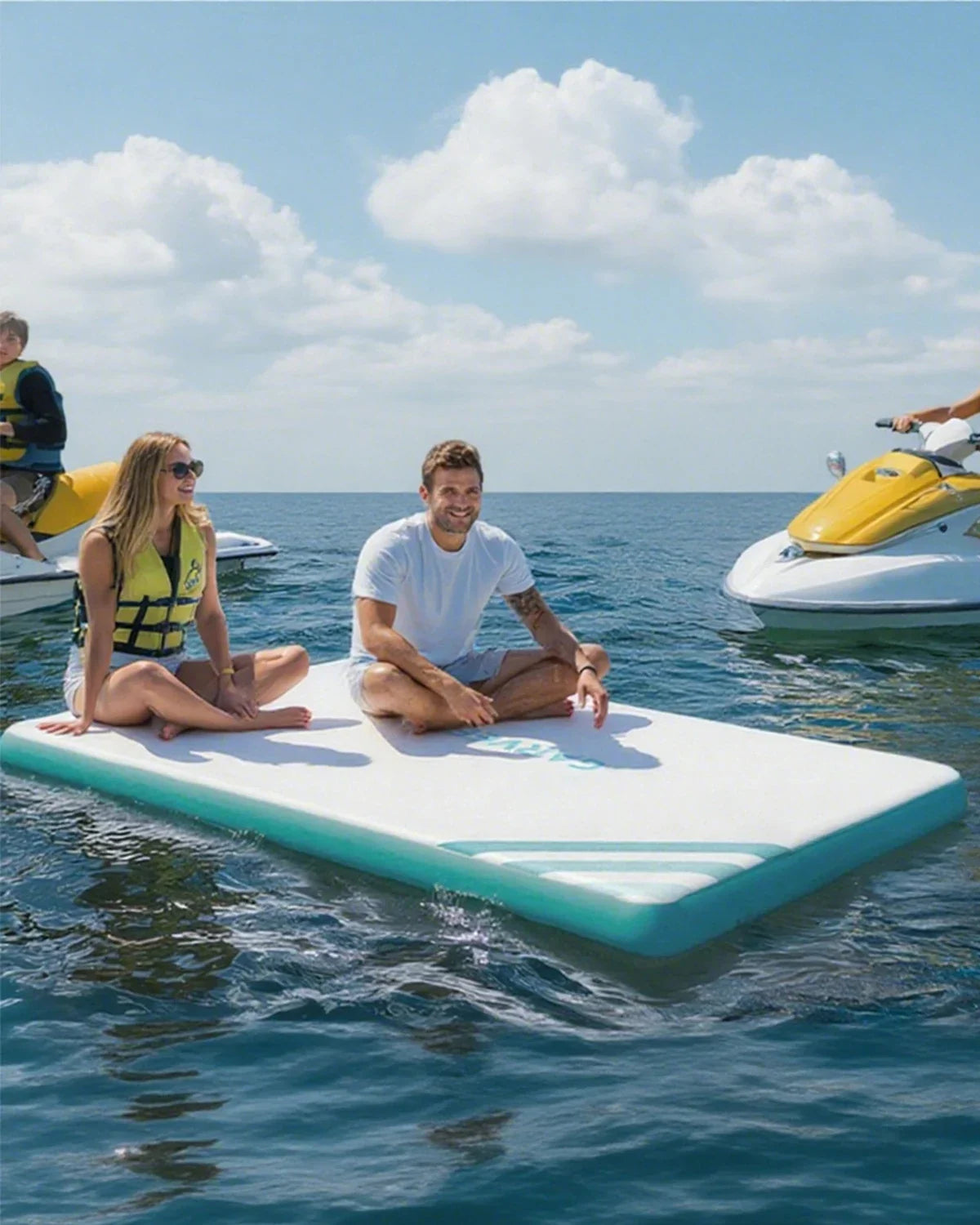 Inflatable Floating Dock for Lakes Swim Platform Island Raft Mat