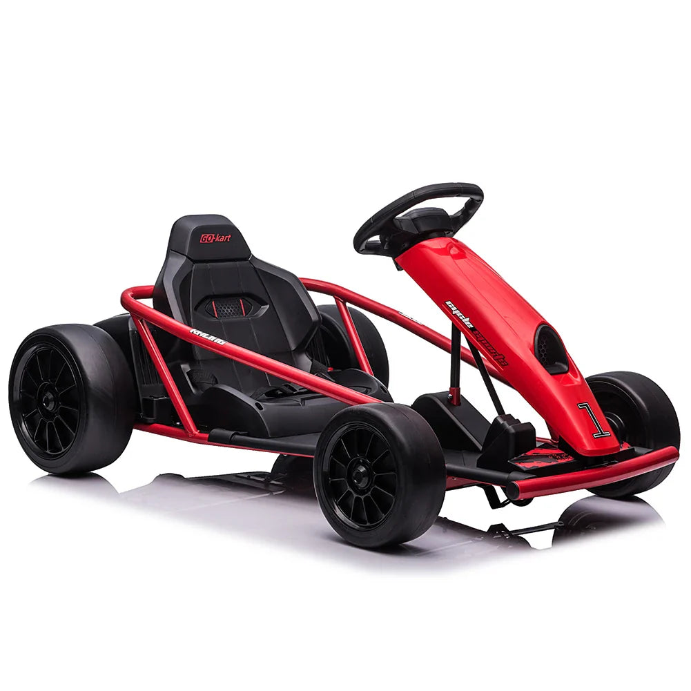 24V Electric Go Kart For Kids 8 To 12 Dual 300W Motors Ride On Toy